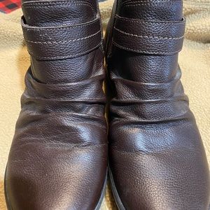 Clark’s ankle boots. Worn but have a lot more life to them